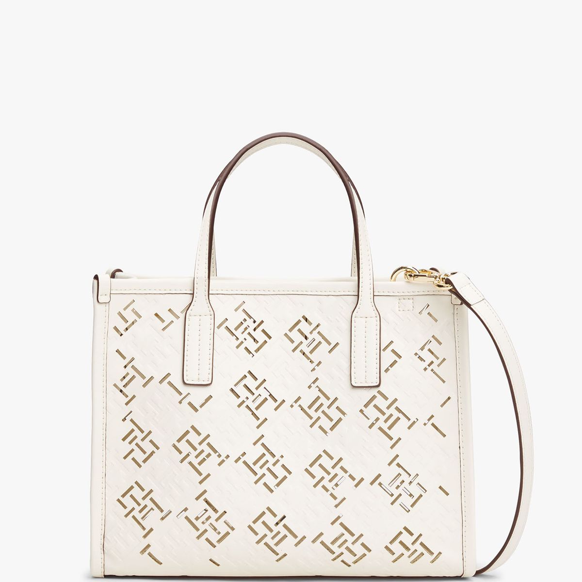 TOMMY HILFIGER - Bolso blanco tote City con monograma TH Tommy Hilfiger