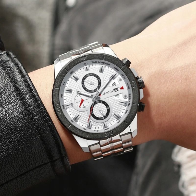 CURREN - Reloj Curren 8337 Cronógrafo En Acero Para Hombre