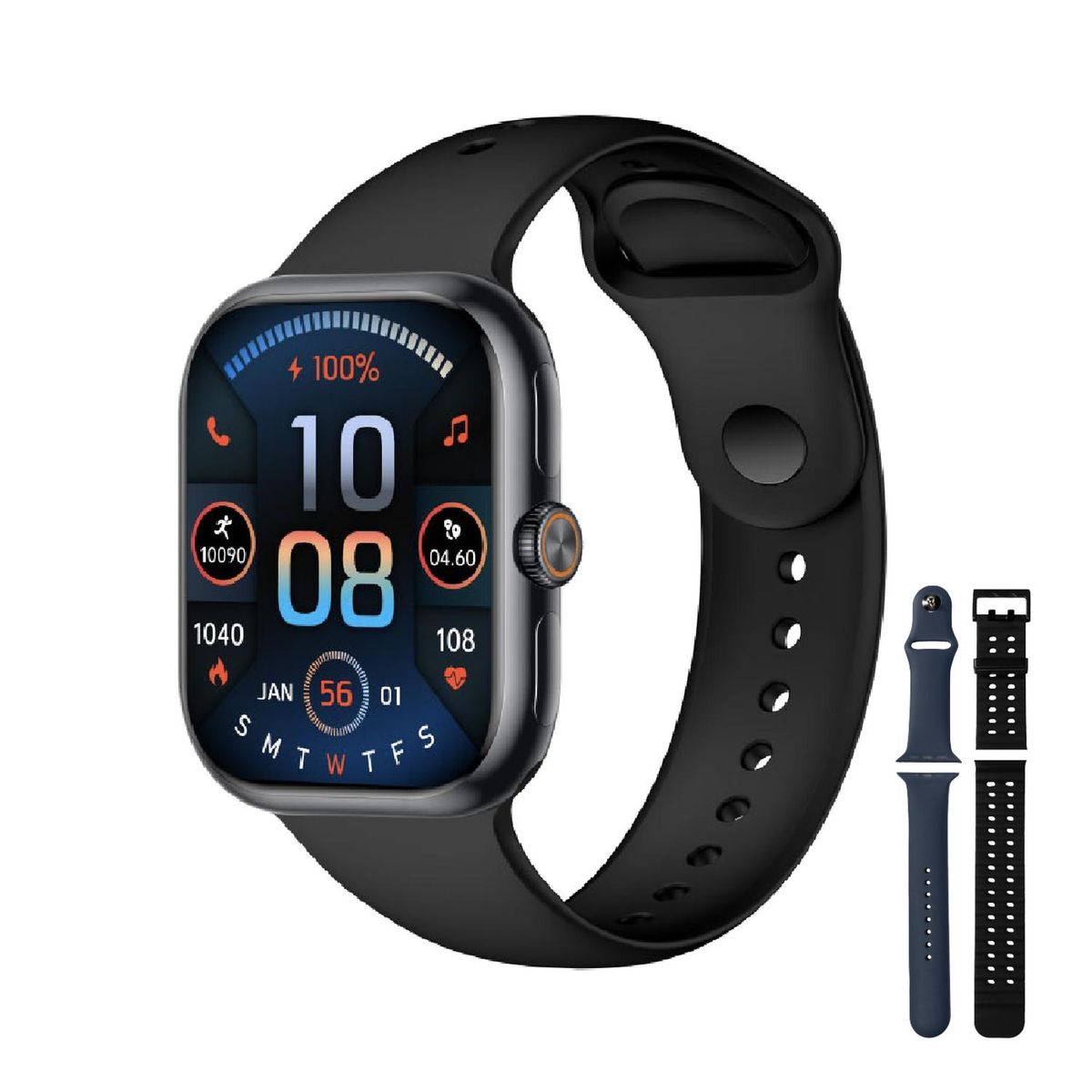 OLSEN - Smartwatch Olsen Reloj Inteligente Touch Llamadas + Correas - Negro