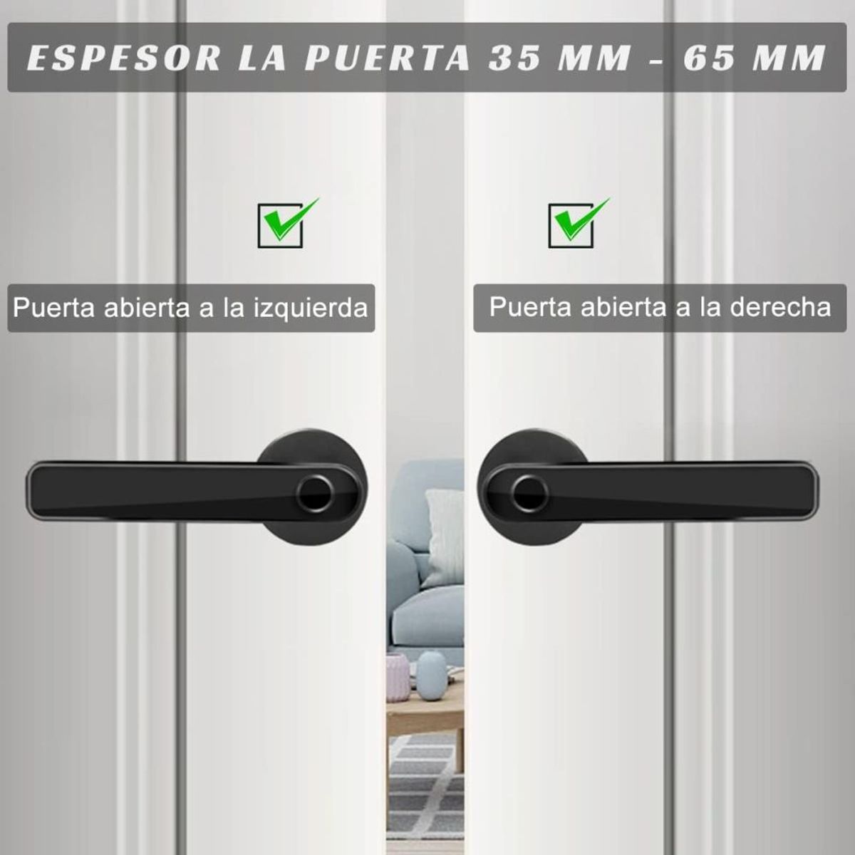 COLME TECHNOLOGY HOME - Cerradura Chapa Seguridad Inteligente Huella Tuya Smart F3