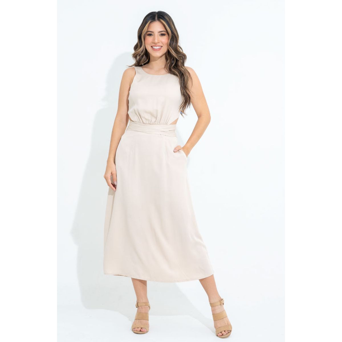 RAGGED - Vestido largo cadhee Beige claro Ragged
