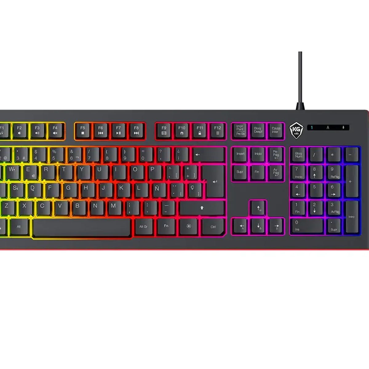 KALLEY - Teclado Gaming alambrico K-KGT NegroRojo