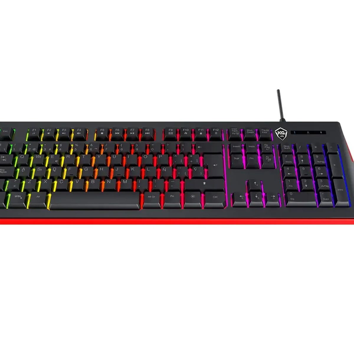 KALLEY - Teclado Gaming alambrico K-KGT NegroRojo