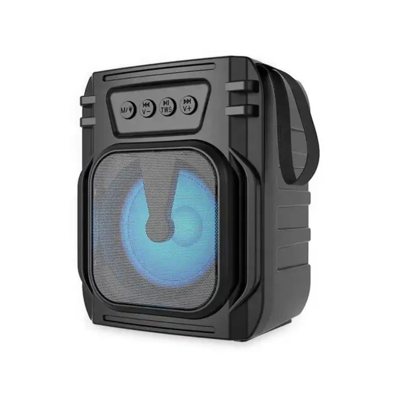 GENERICO - Parlante Cabina Bluetooth Portátil Recargable Radio Luces