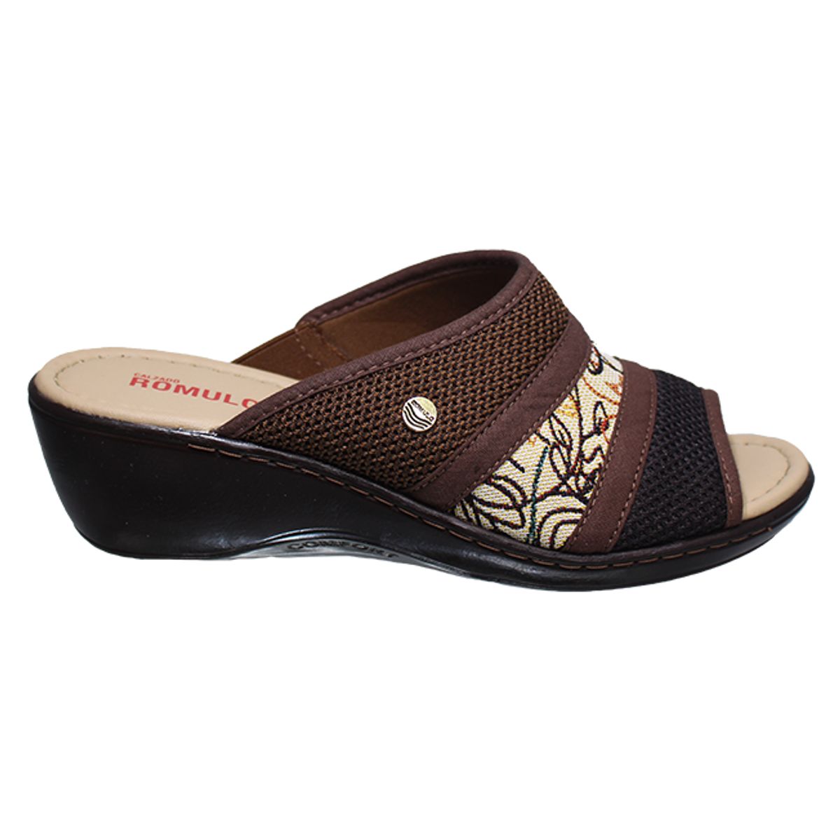 ROMULO - Sandalia Para Mujer Textil Sin Ajuste