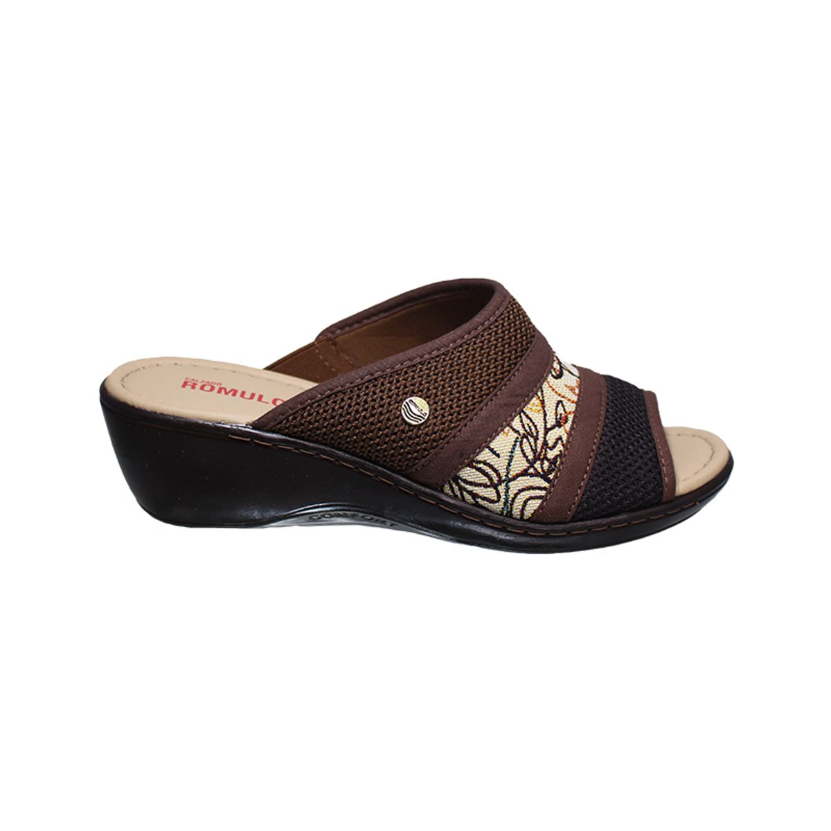 ROMULO - Sandalia Para Mujer Textil Sin Ajuste