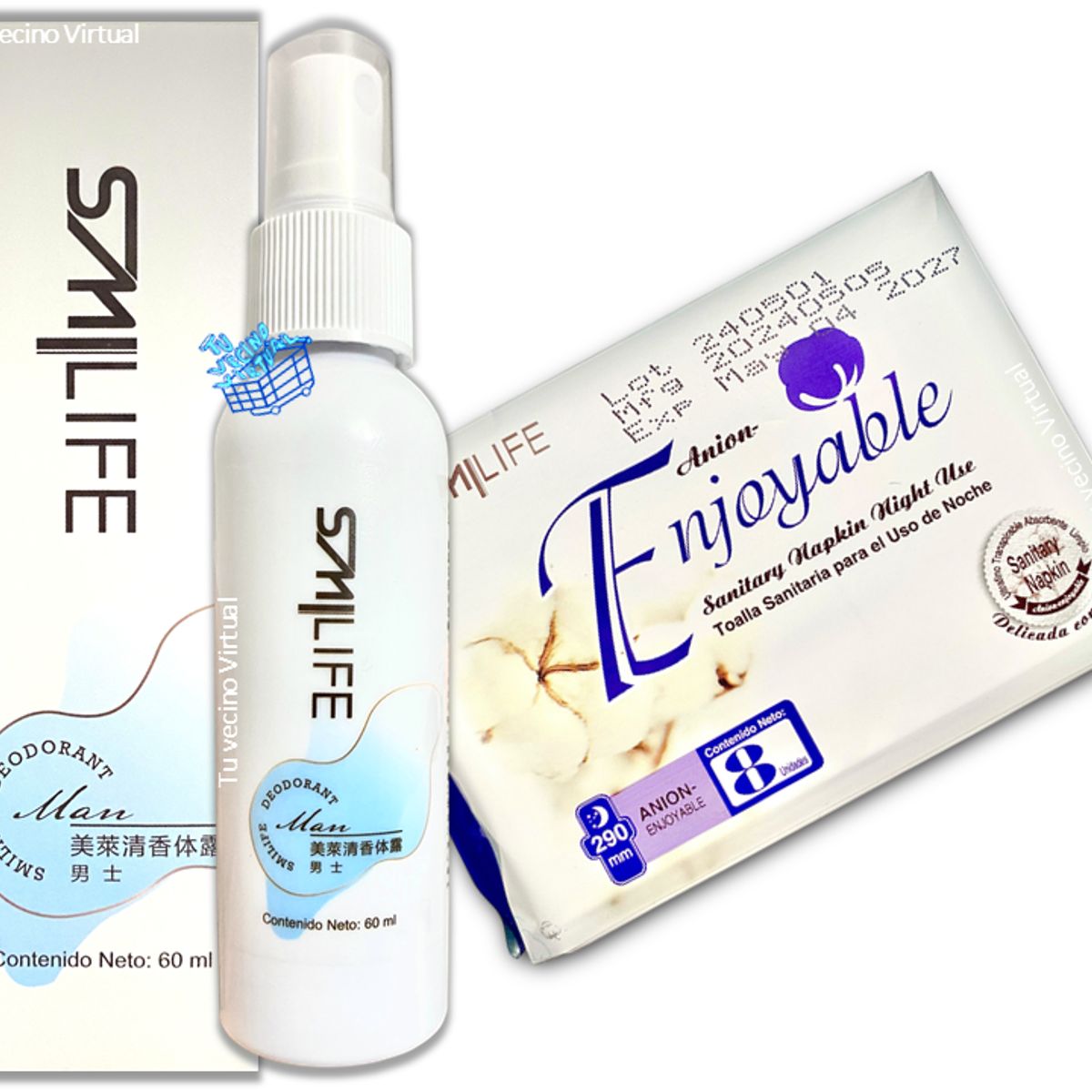 HEALTHY AMERICA - Desodorante Natural Para Hombre Hgw Smilife + Toallas nocturnas Hgw