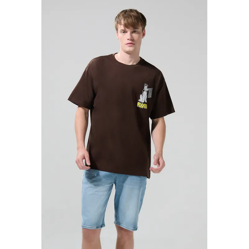 KOAJ - KOAJ Bermuda tiro bajo slim azul clara con ligeros desgastes Hombre