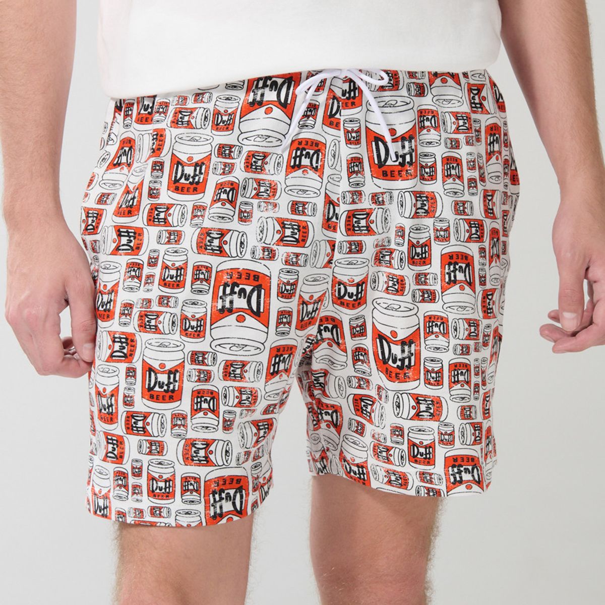 KOAJ - KOAJ Bermuda crema clara de Los Simpson con cordón y bolsill Hombre