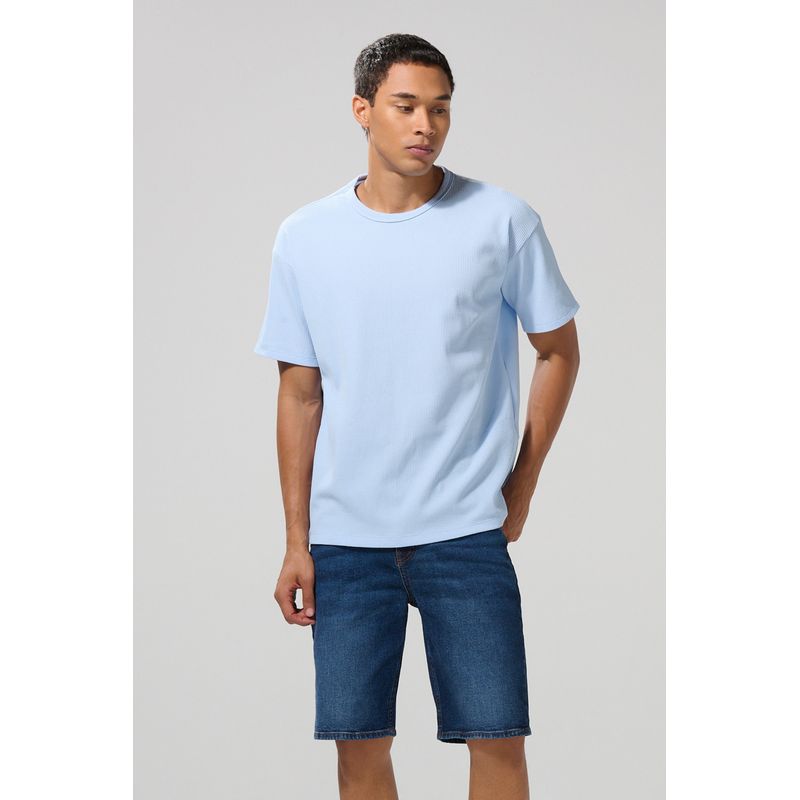 KOAJ - KOAJ Bermuda en jean slim azul oscura tiro bajo con bolsillo Hombre