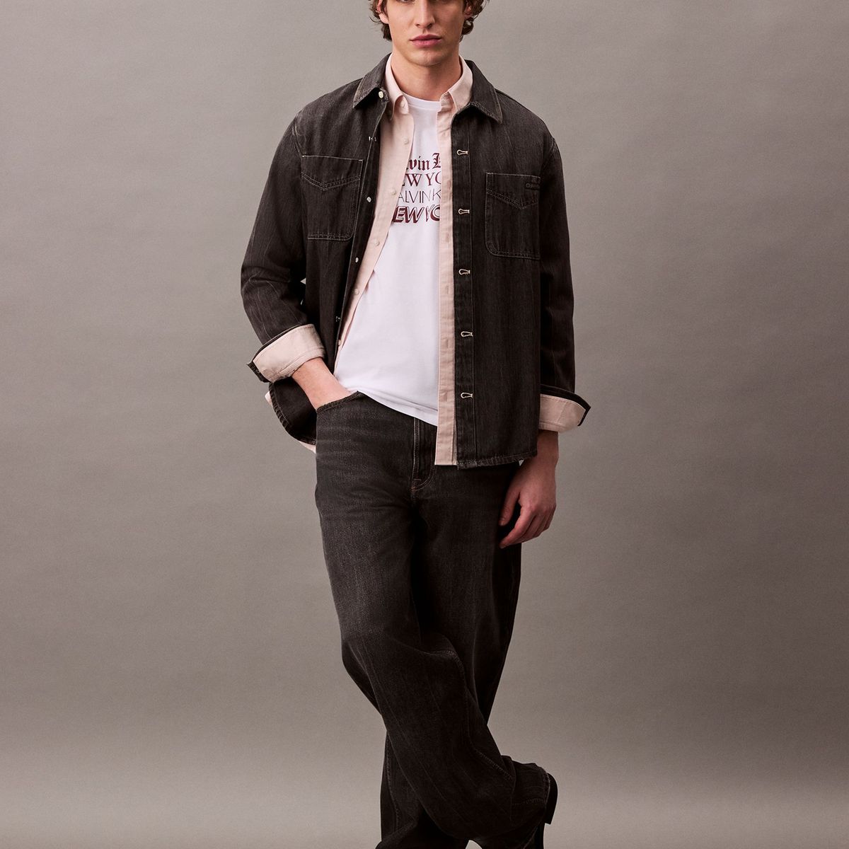 CALVIN KLEIN - Camiseta blanca Classic Crewneck Calvin Klein