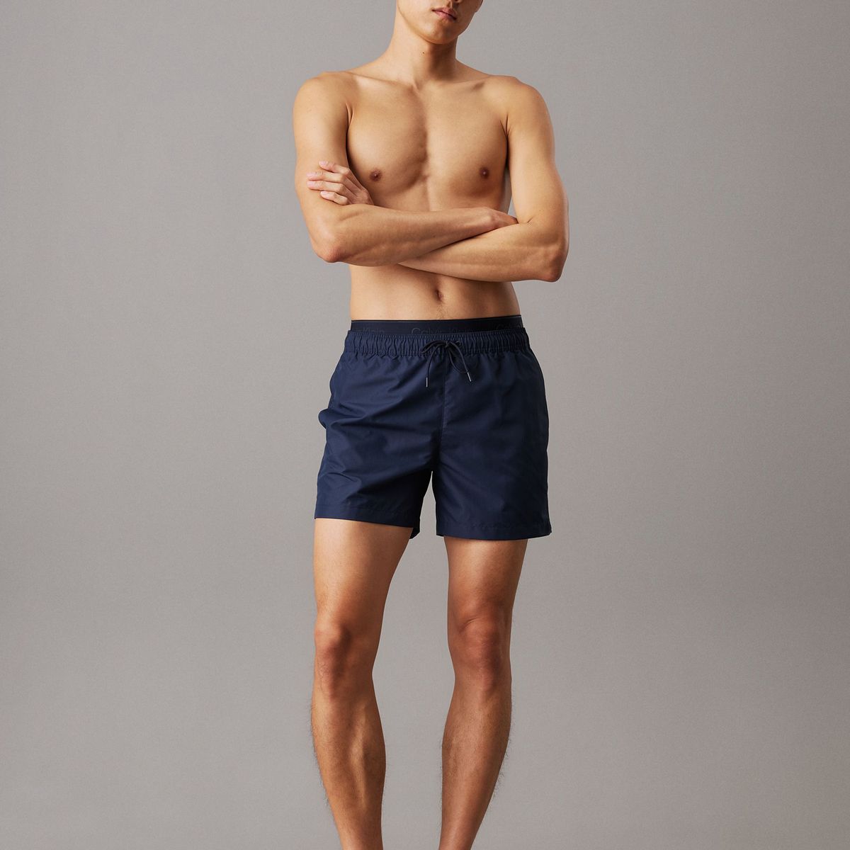 CALVIN KLEIN - Traje azul de baño corto con cinturilla doble - CK Meta Legacy Calvin Klein