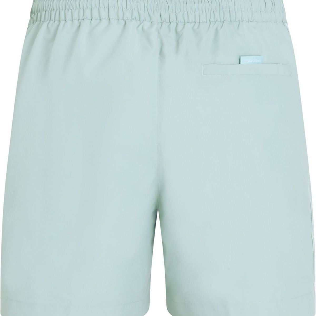 CALVIN KLEIN - Traje celeste de baño de largo medio con cordón - Logo Tape Calvin Klein