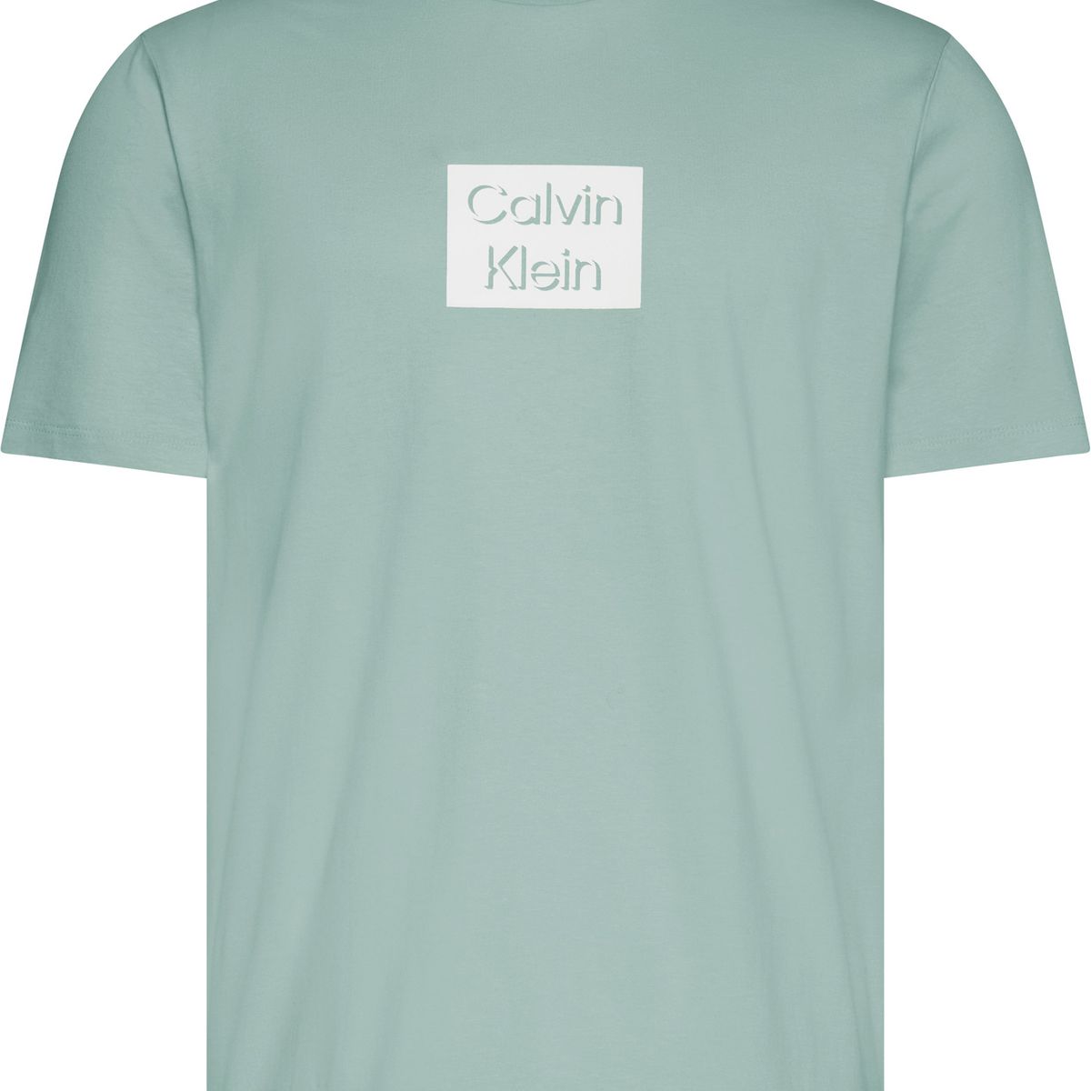 CALVIN KLEIN - Camiseta celeste White Bogo Graphic Crewneck Calvin Klein