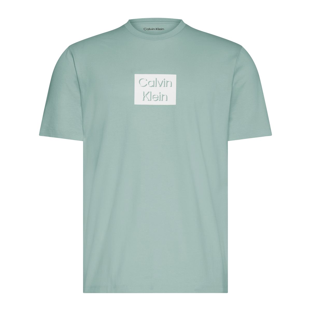 CALVIN KLEIN - Camiseta celeste White Bogo Graphic Crewneck Calvin Klein
