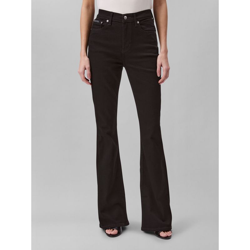 CALVIN KLEIN - Jeans negro de corte acampanado con talle alto Calvin Klein