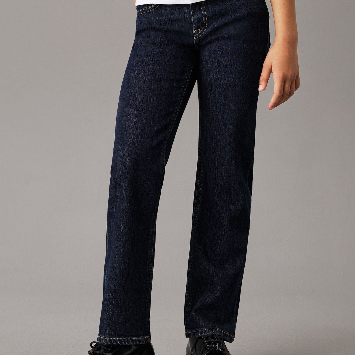 CALVIN KLEIN - Mid azul Rise Straight jeans Calvin Klein