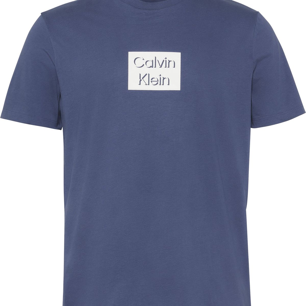 CALVIN KLEIN - Camiseta azul White Bogo Graphic Crewneck Calvin Klein