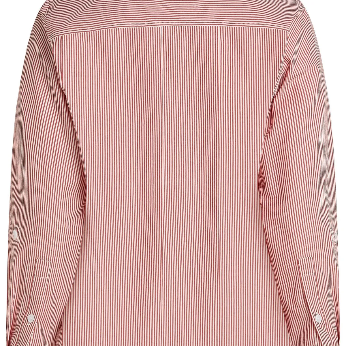 TOMMY HILFIGER - Camisa roja poplin a rayas con logo Tommy Hilfiger