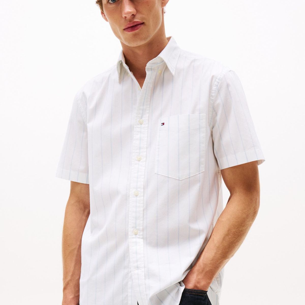 TOMMY HILFIGER - Camisa multicolor Oxford de manga corta Tommy Hilfiger