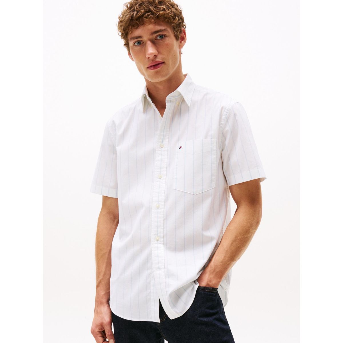 TOMMY HILFIGER - Camisa multicolor Oxford de manga corta Tommy Hilfiger