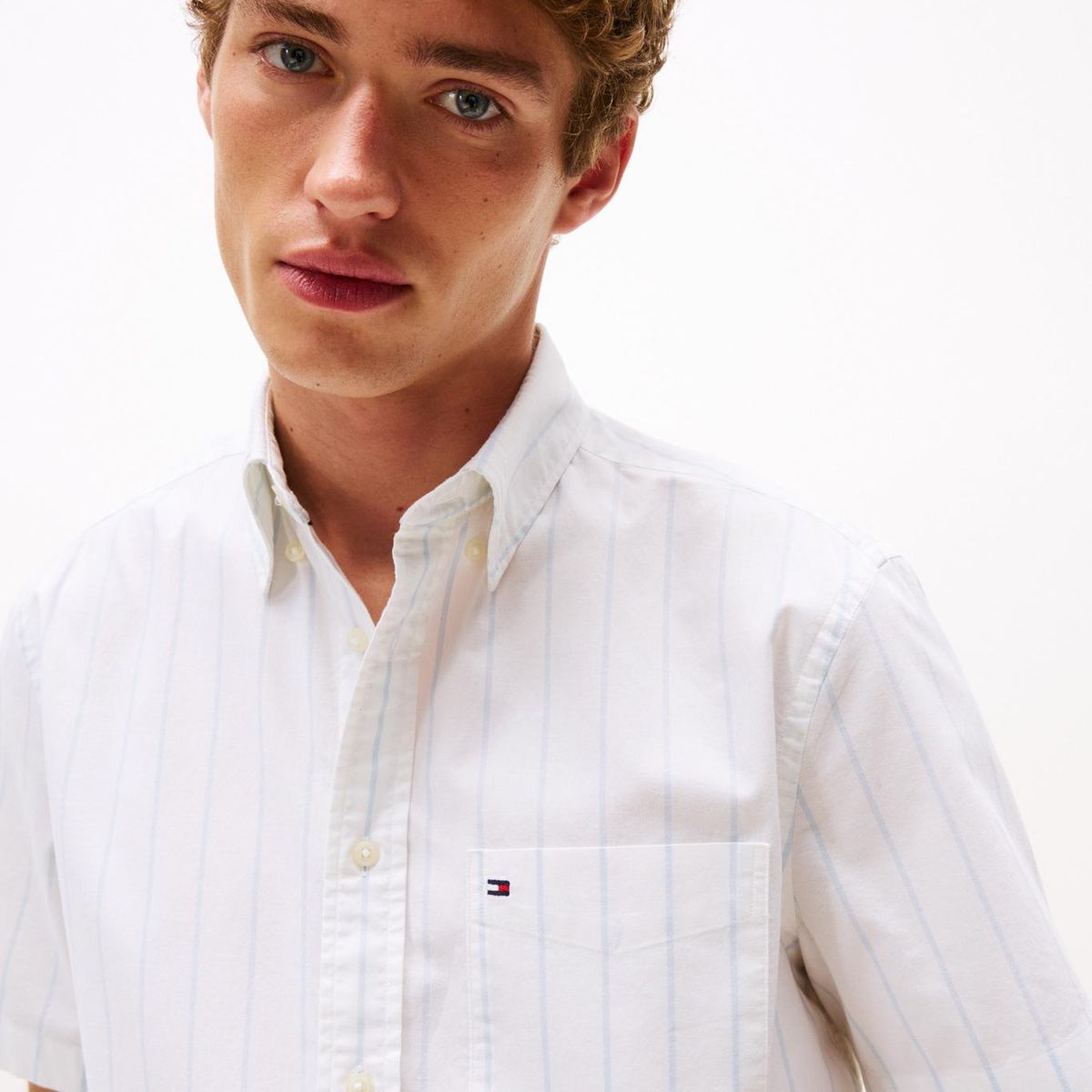 TOMMY HILFIGER - Camisa multicolor Oxford de manga corta Tommy Hilfiger