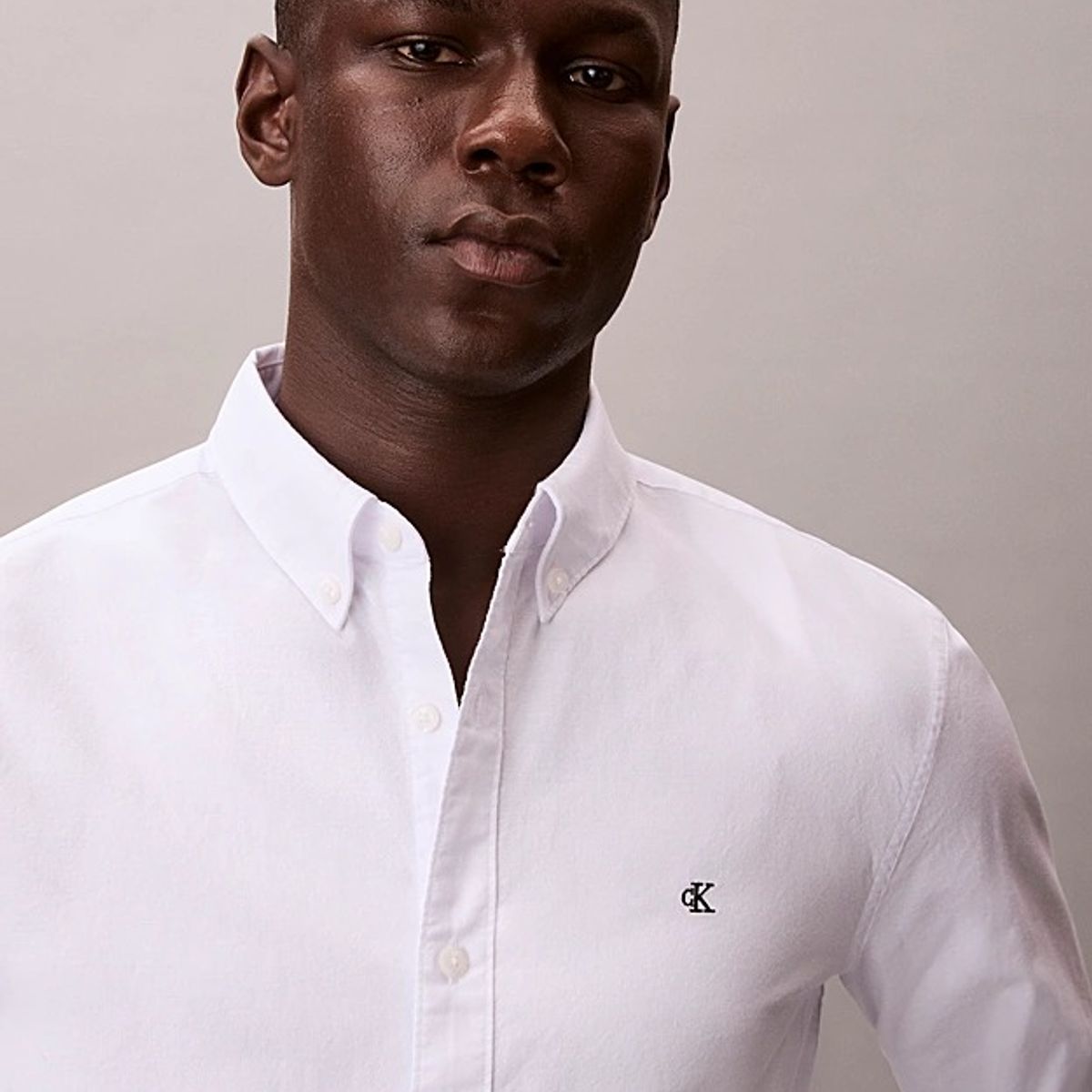 CALVIN KLEIN - Camisa blanca Oxford clásica de manga larga Calvin Klein