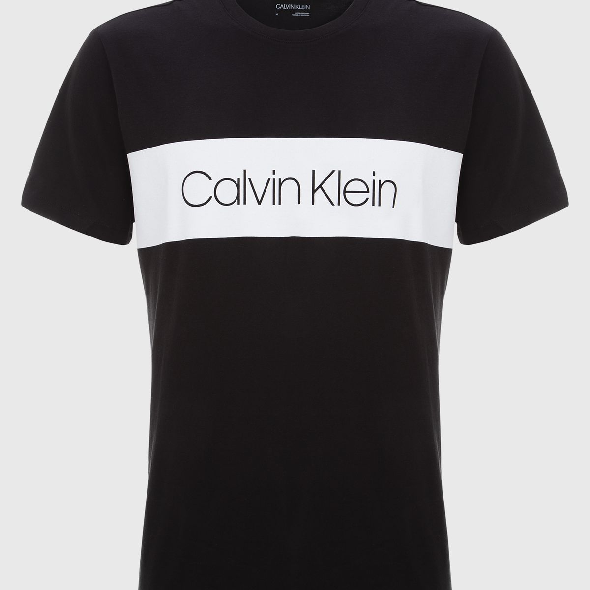 CALVIN KLEIN - Camiseta negra iconic con logo en bloque Calvin Klein