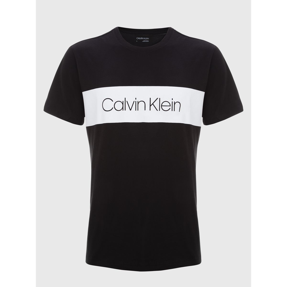 CALVIN KLEIN - Camiseta negra iconic con logo en bloque Calvin Klein