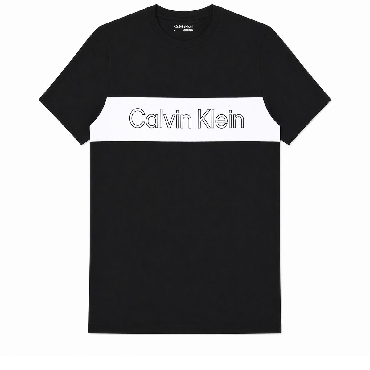 CALVIN KLEIN - Camiseta negra iconic con logo en bloque Calvin Klein