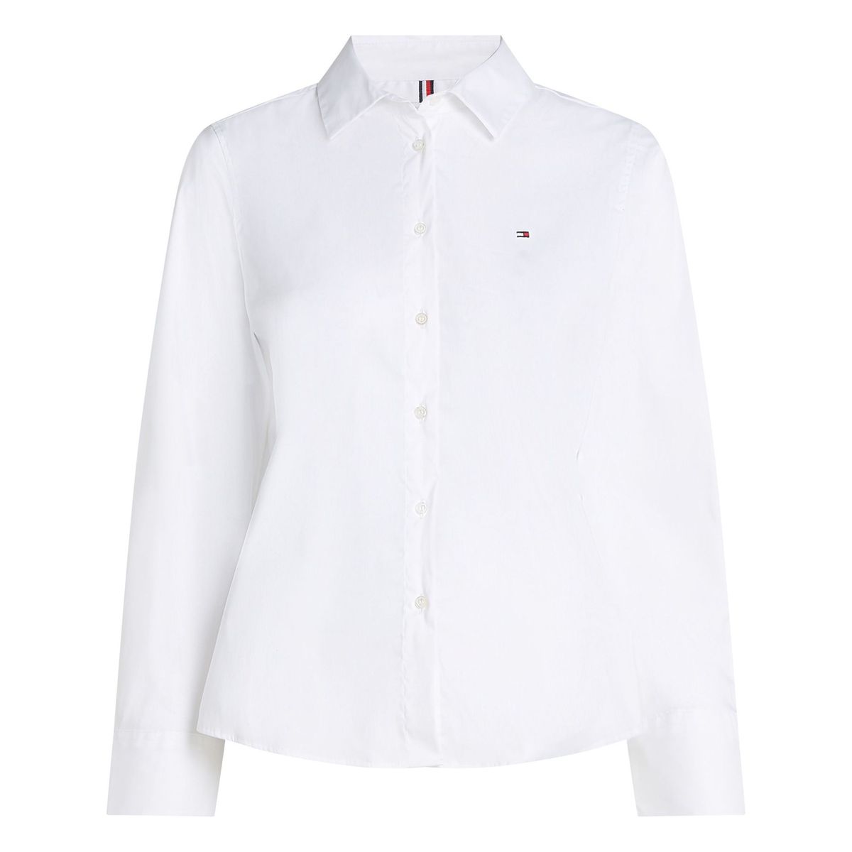 TOMMY HILFIGER - Camisa blanca de popelín de corte regular Tommy Hilfiger
