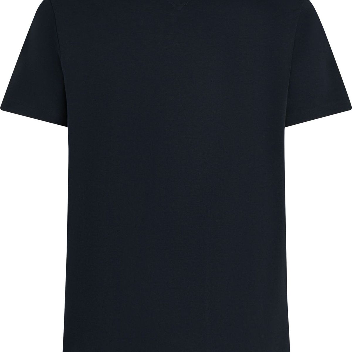 TOMMY HILFIGER - Camiseta azul de cuello redondo y punto interlock Tommy Hilfiger