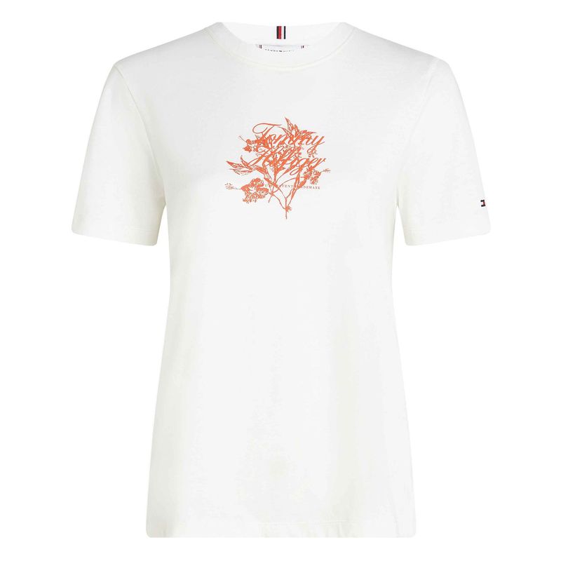 TOMMY HILFIGER - Camiseta blanca con logo gráfico de corte regular Tommy Hilfiger