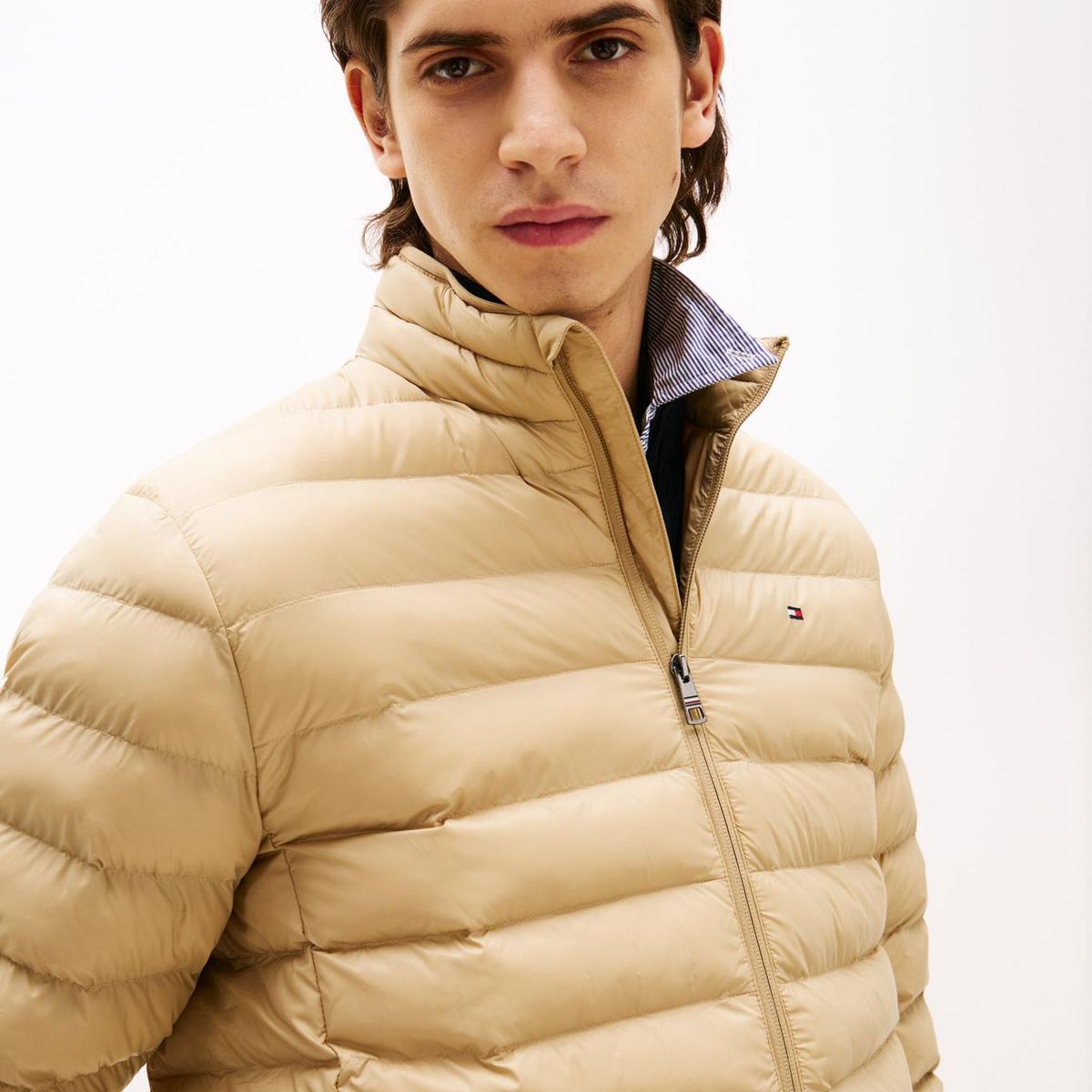 TOMMY HILFIGER - Rompe naranja viento acolchada plegable Tommy Hilfiger