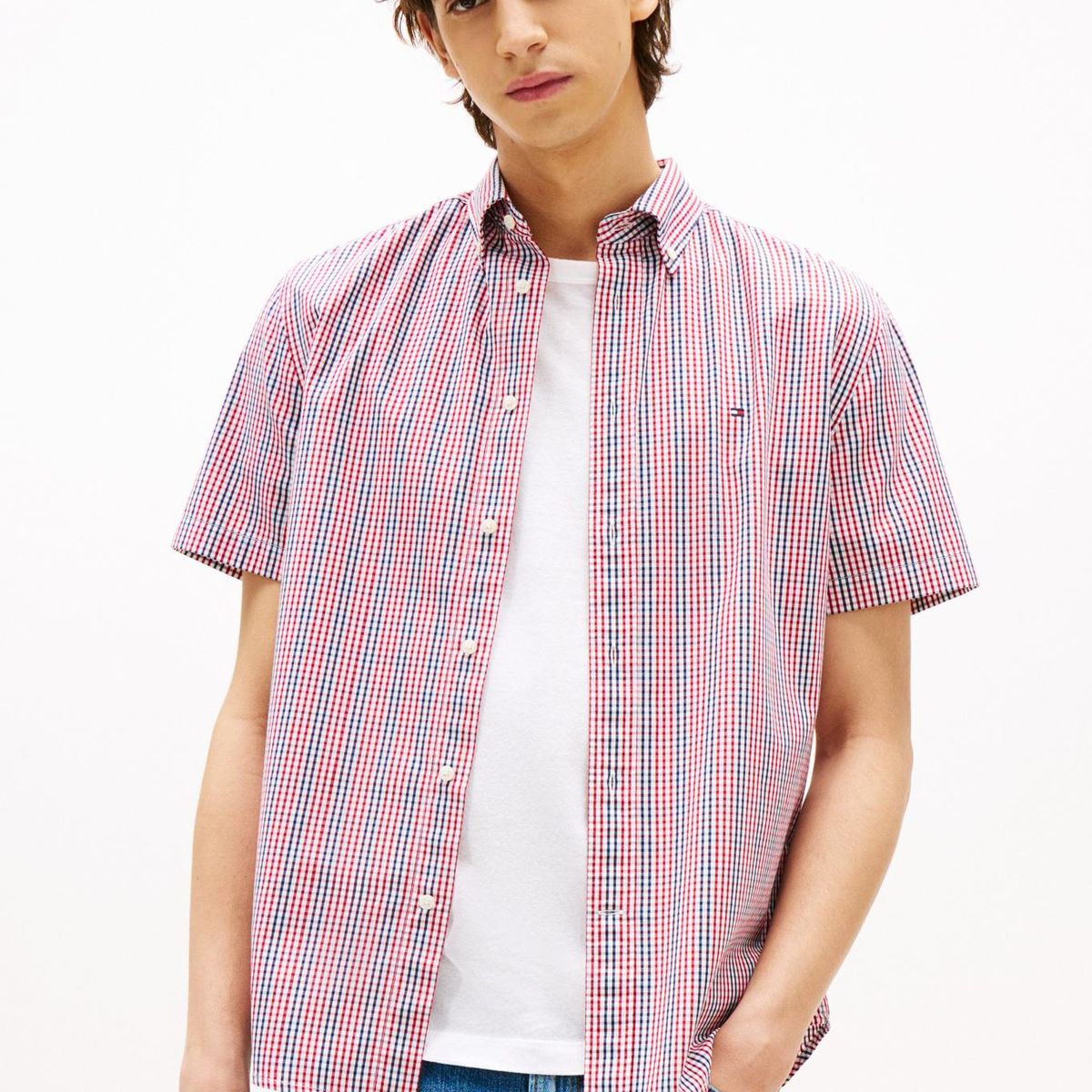 TOMMY HILFIGER - Camisa multicolor Americana de manga corta Tommy Hilfiger