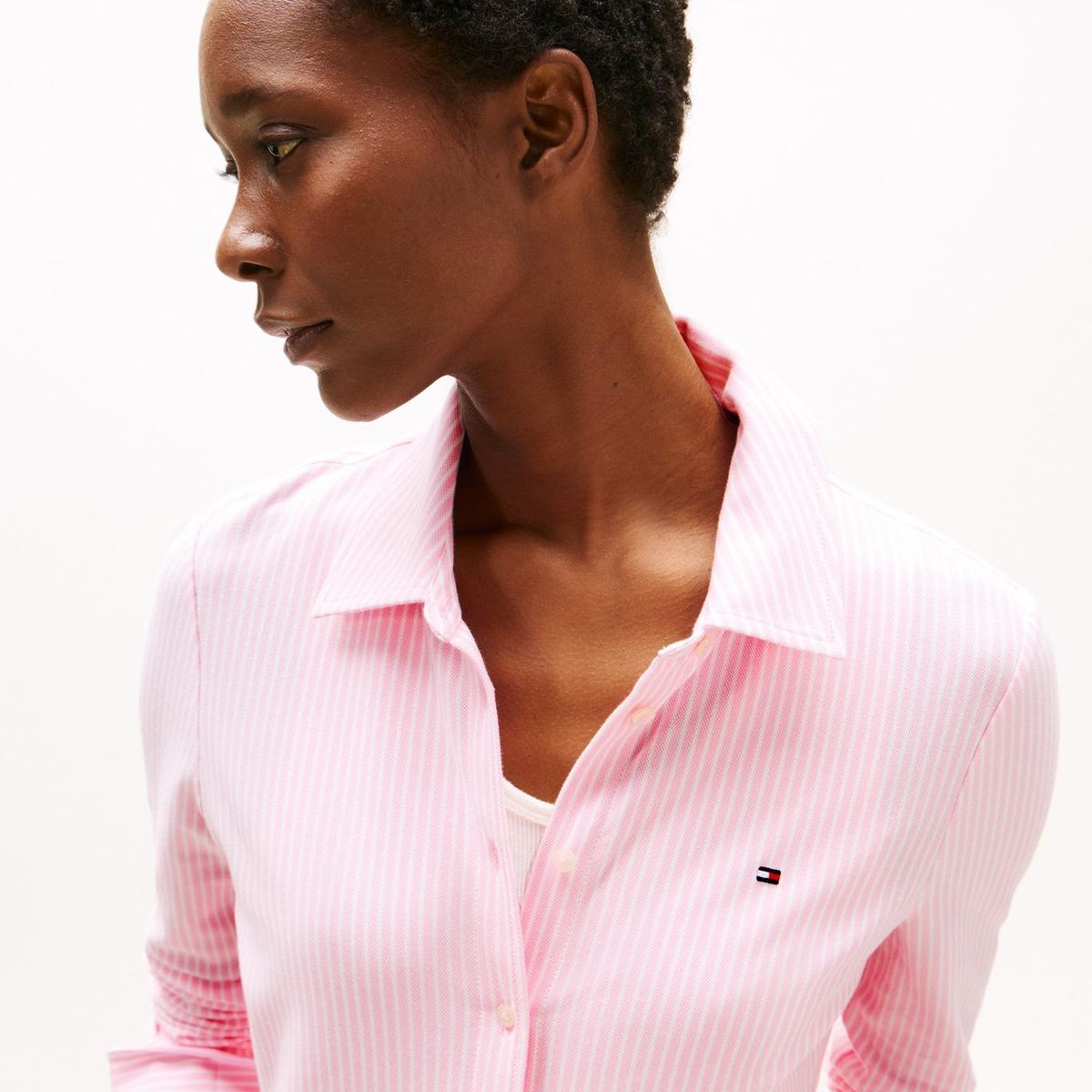 TOMMY HILFIGER - Camisa rosa de piqué 1985 de corte slim Tommy Hilfiger