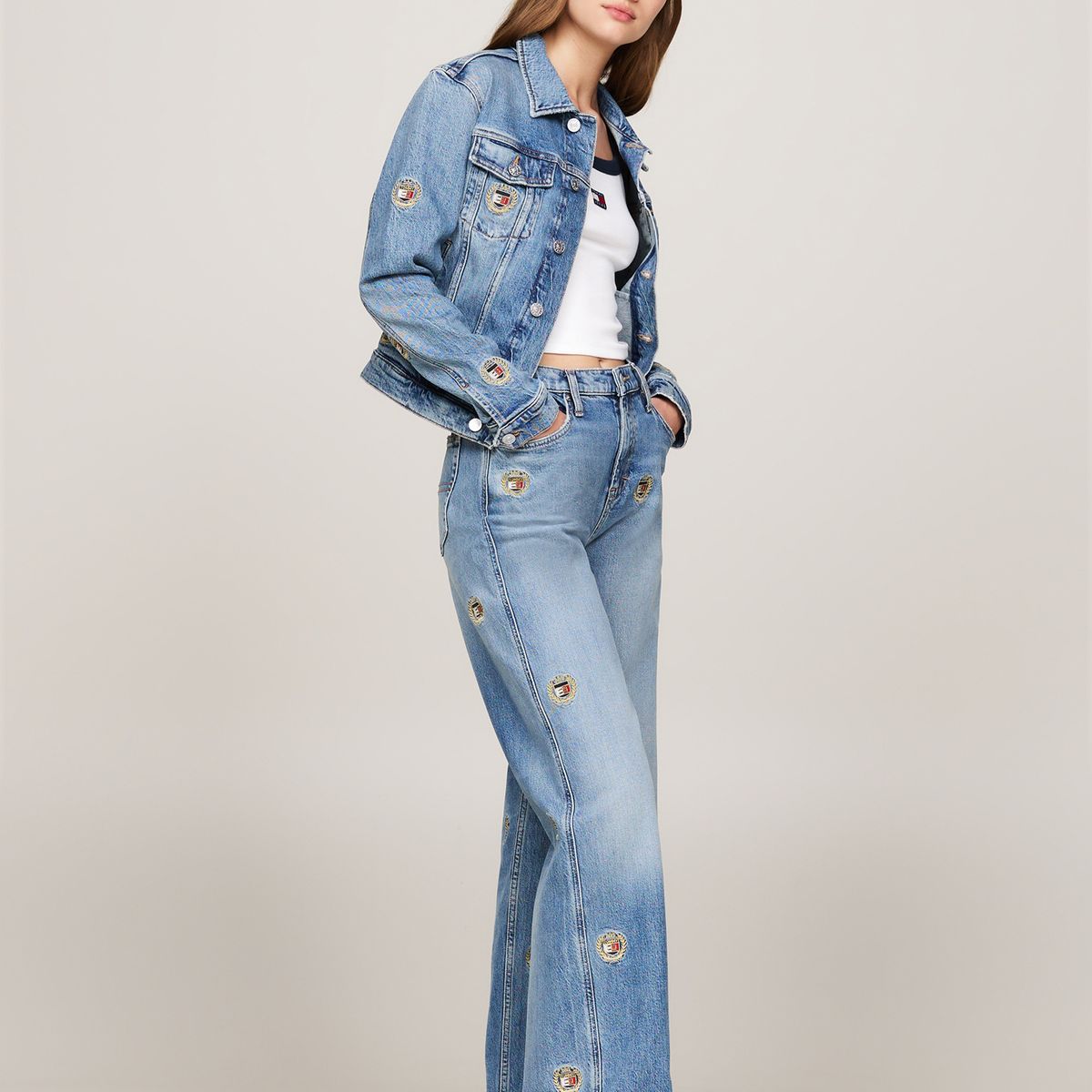 TOMMY HILFIGER - Chaqueta azul Trucker denim de corte slim Tommy Jeans