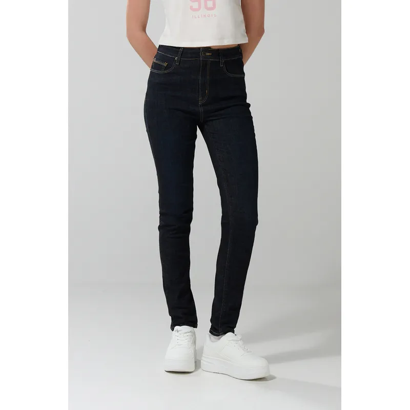 KOAJ - KOAJ Jean azul intenso jegging ajustado con súper tiro alto Mujer