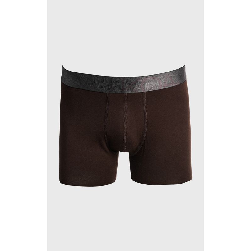 KOAJ - KOAJ Bóxer midway brief-largo café oscuro con costuras plana Hombre