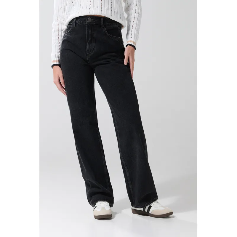 KOAJ - KOAJ Jean 90´S gris intenso con bota recta, bolsillos y tiro