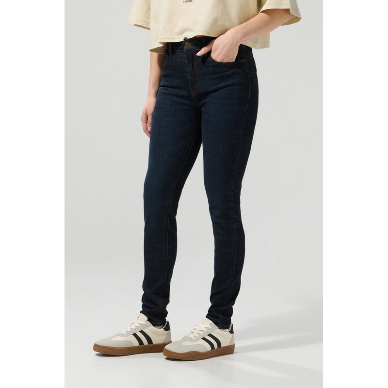 KOAJ - KOAJ Jean azul intenso push up con realce y tiro alto