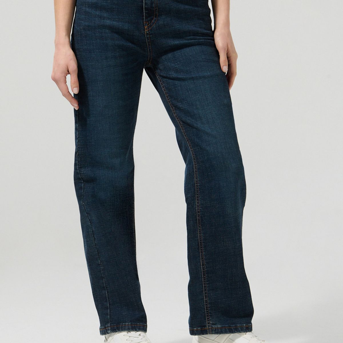 KOAJ - KOAJ Jean straight leg azul oscuro con bota recta y fit hol Mujer