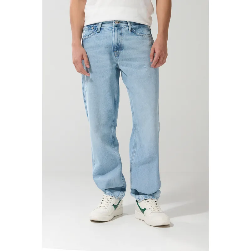 KOAJ - KOAJ Jean 90´S azul claro con cremallera, bota recta y tiro