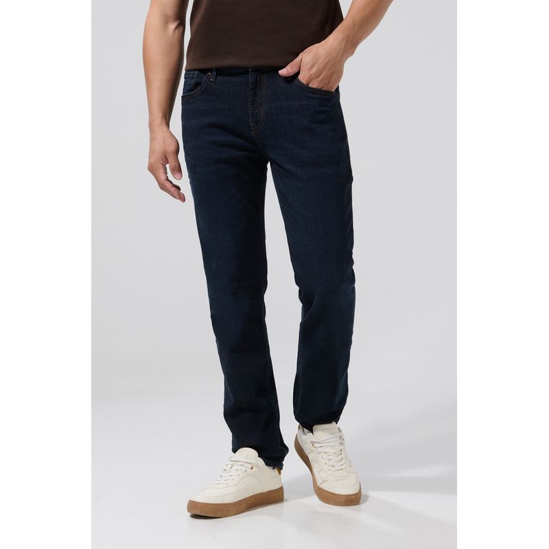 KOAJ - KOAJ Jean tiro bajo slim azul intenso con cremallera
