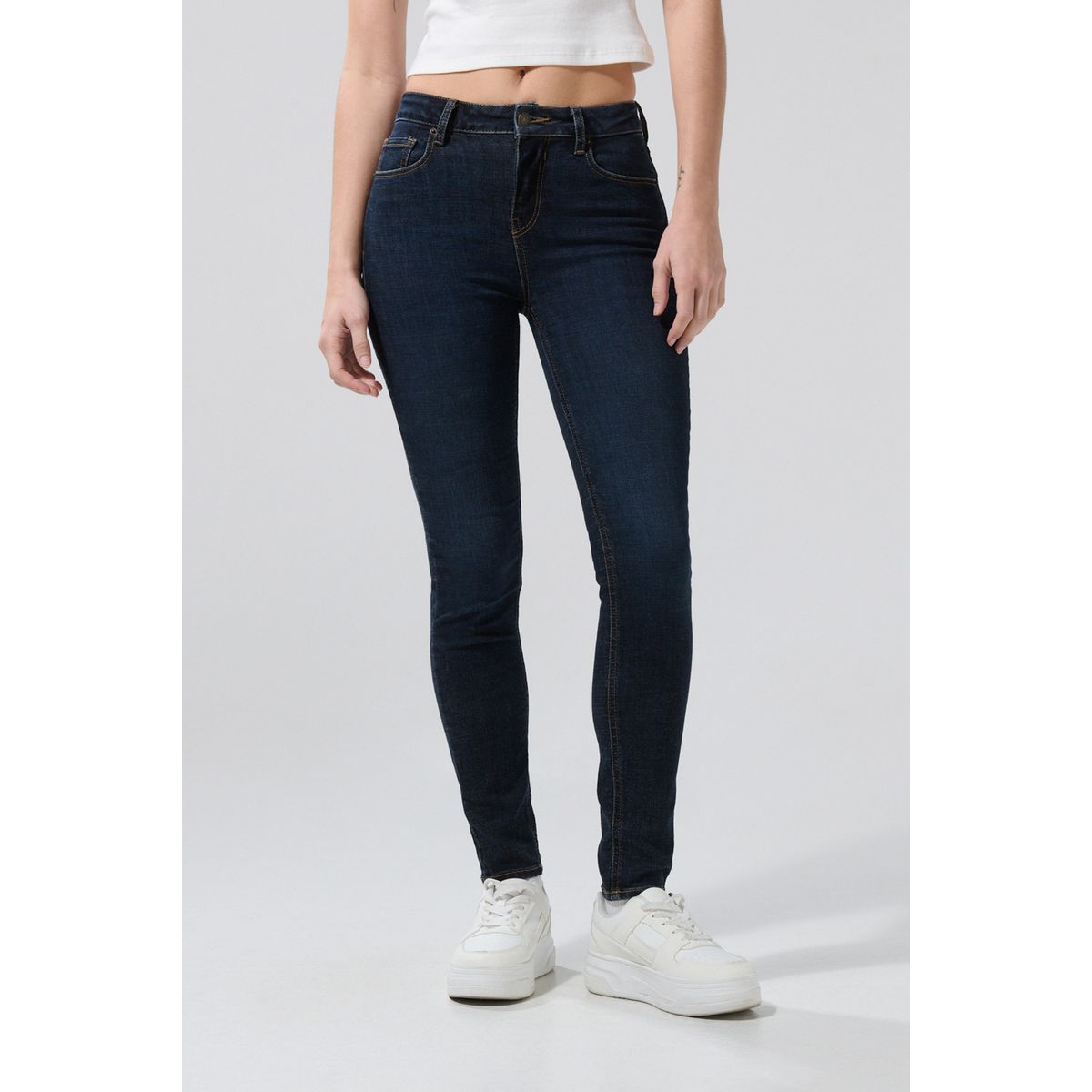 KOAJ - KOAJ Jean jegging azul tiro alto con ajuste ceñido y bolsill