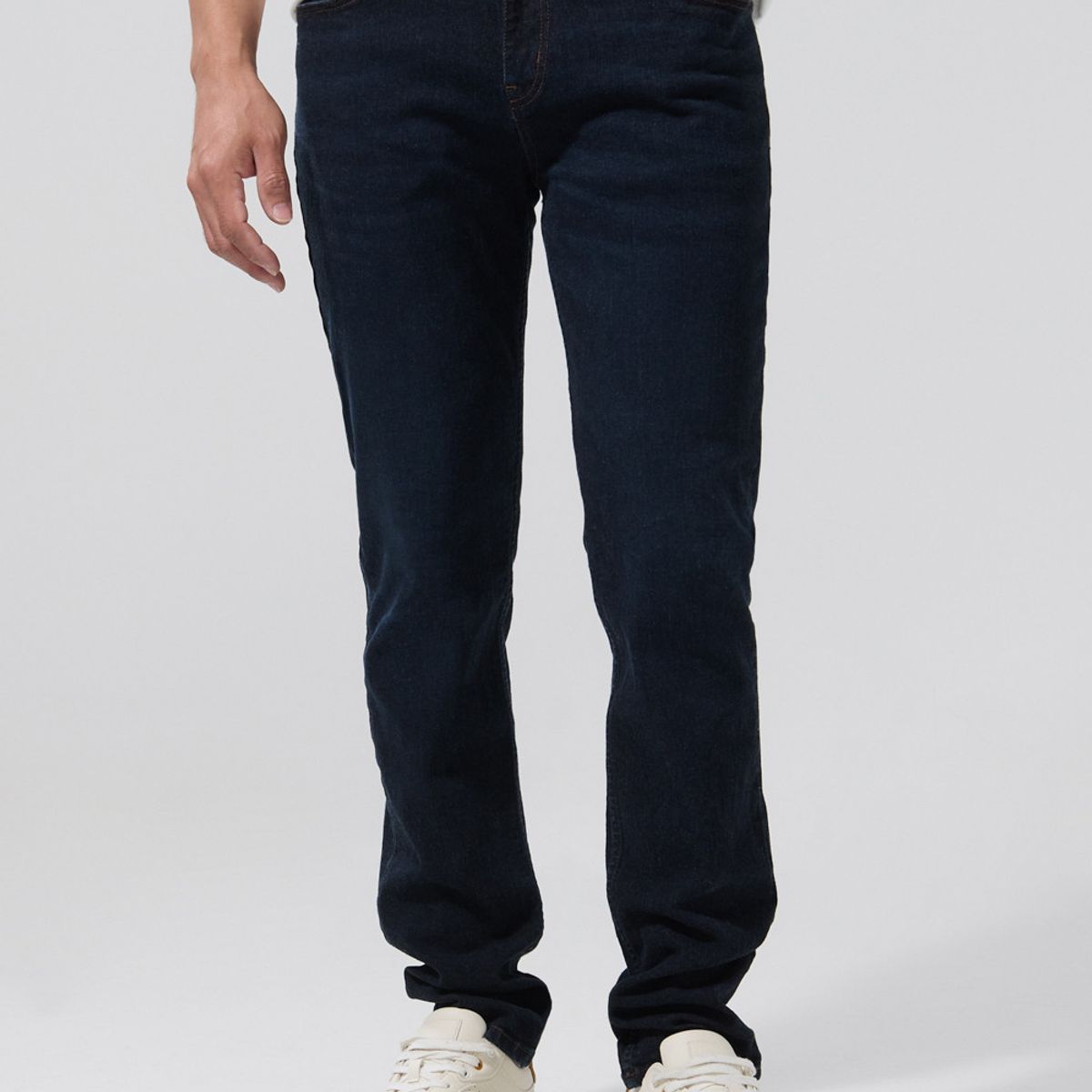 KOAJ - KOAJ Jean azul oscuro slim con tiro bajo y costuras en cont Hombre
