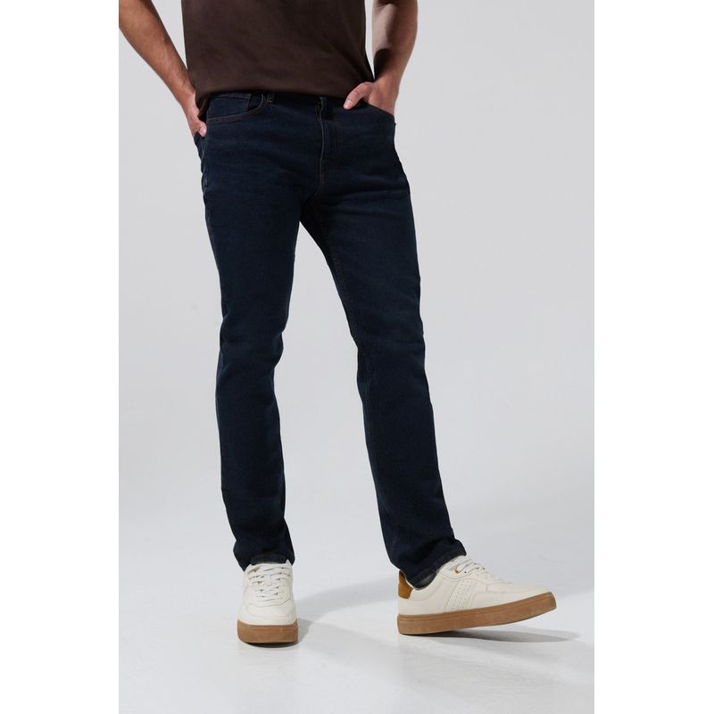 KOAJ - KOAJ Jean azul intenso straight leg con bota recta y tiro ba
