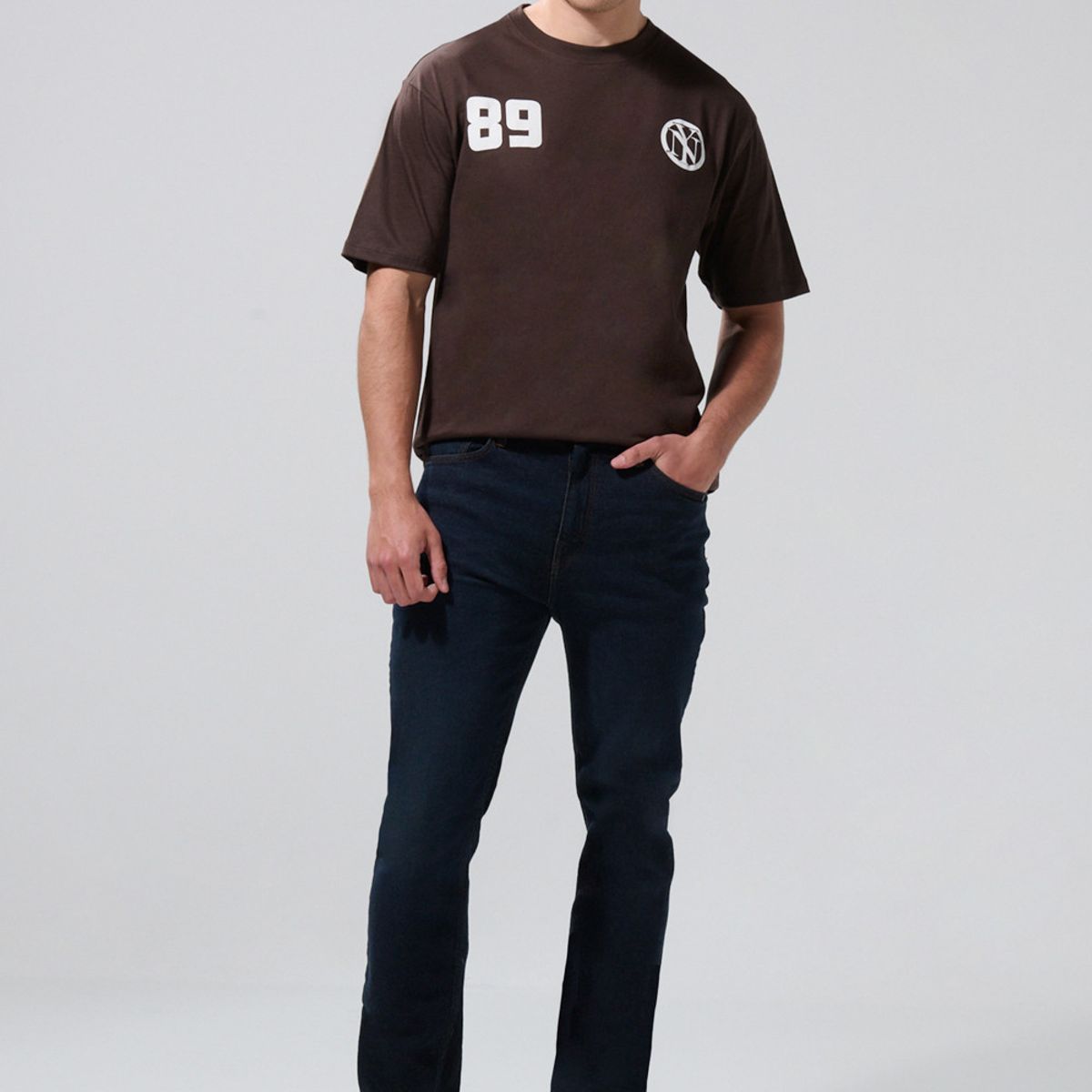 KOAJ - KOAJ Jean azul intenso straight leg con bota recta y tiro b Hombre