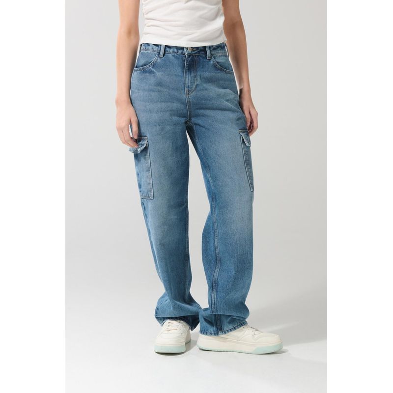 KOAJ - KOAJ pantalon jean cargo Mujer