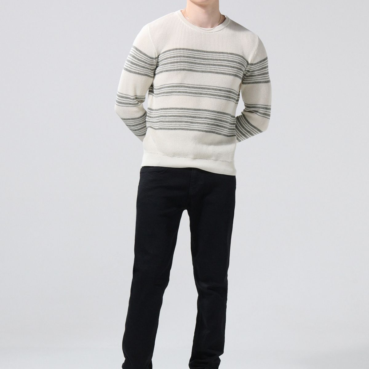 KOAJ - KOAJ Jean negro skinny tiro bajo con bolsillos y ajuste ceñ Hombre